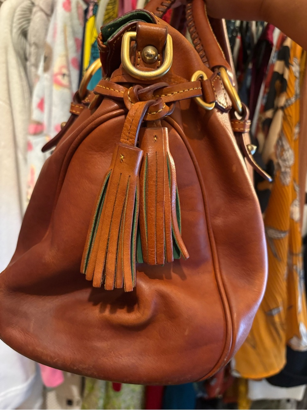 Dooney & Bourke | Large Florentine Leather Satchel | Patina - Picture 3 of 16